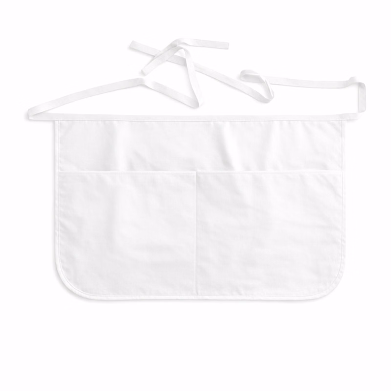 Cotton Canvas Waist Apron w/ 2 Compartments - 17"W x 9"L