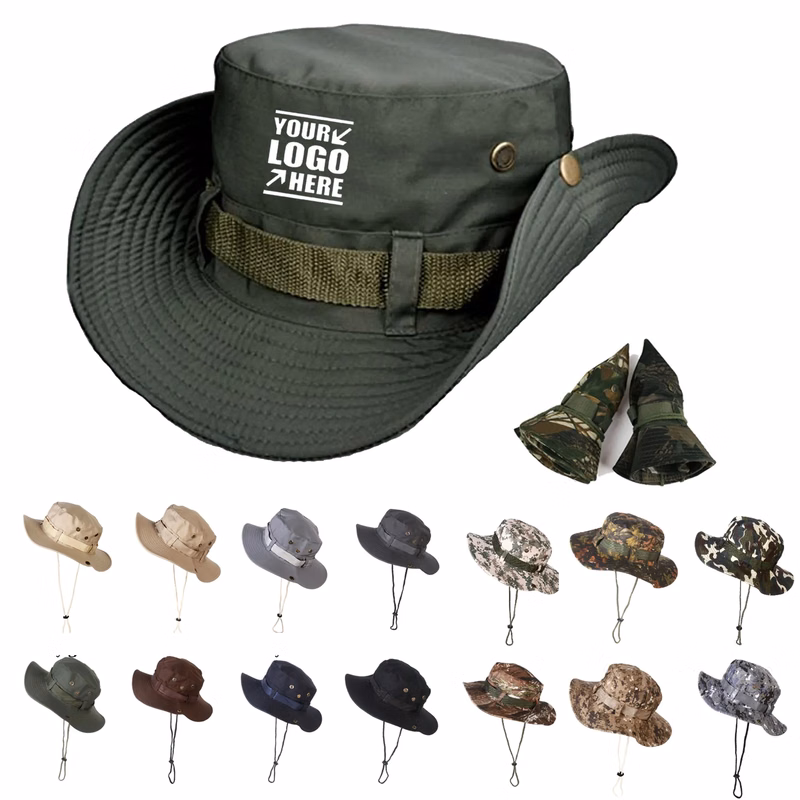 MOQ 20PCS Cotton Adjustable Wide Brim Boonies Hat