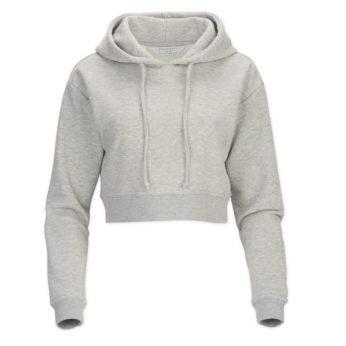 BOXERCRAFT WOMEN'S CROPPED FLEECE HOODIE 1