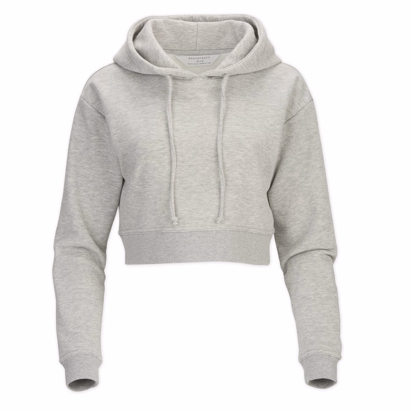 BOXERCRAFT WOMEN'S CROPPED FLEECE HOODIE