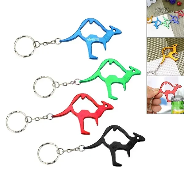 Kangaroo Shape Bottle Opener Keychains 1