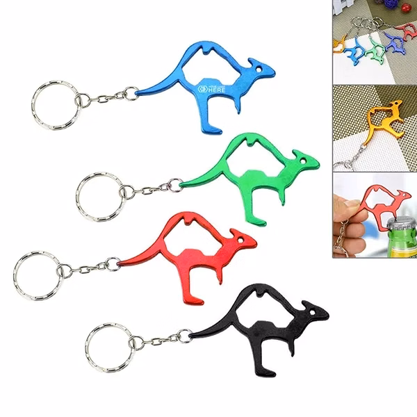 Kangaroo Shape Bottle Opener Keychains