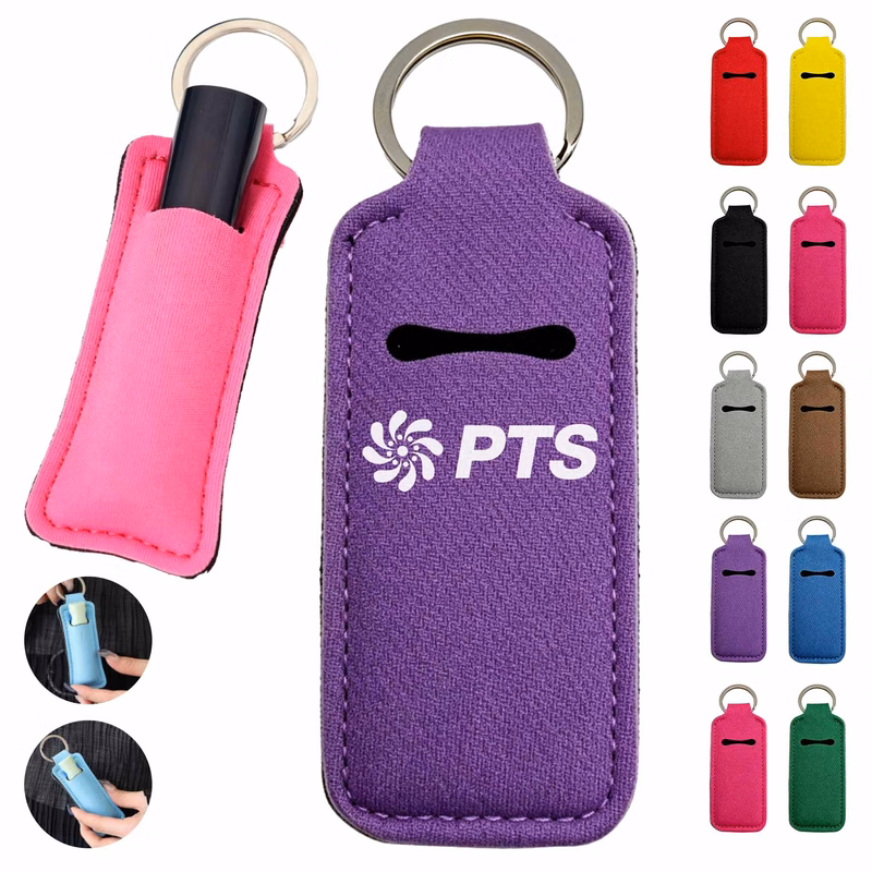 Neoprene Lipstick Holder Keychain