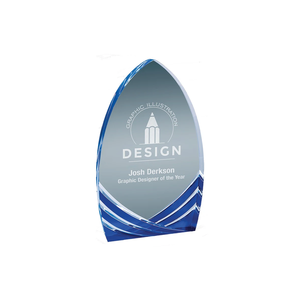 8" Blue Cathedral Soaring Acrylic Award 1