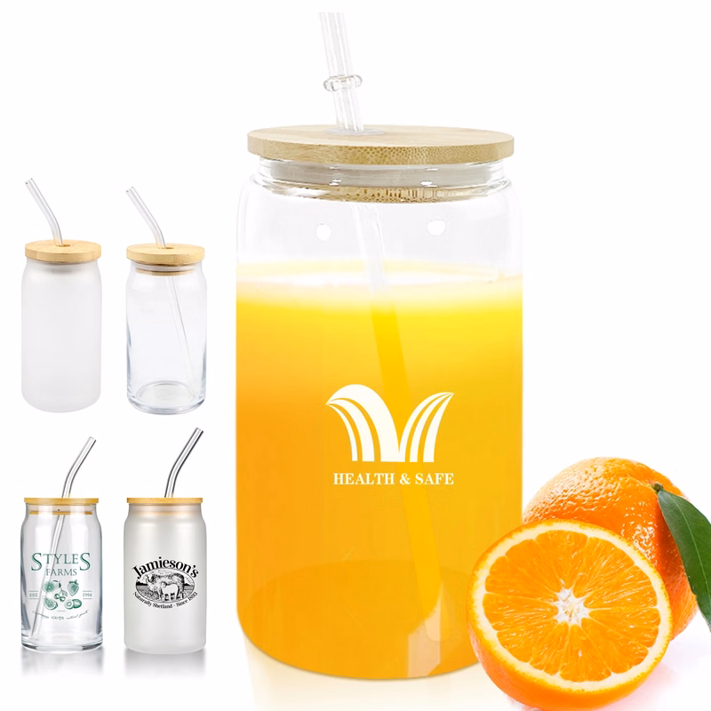 Glass Mason Jar Drink Cup