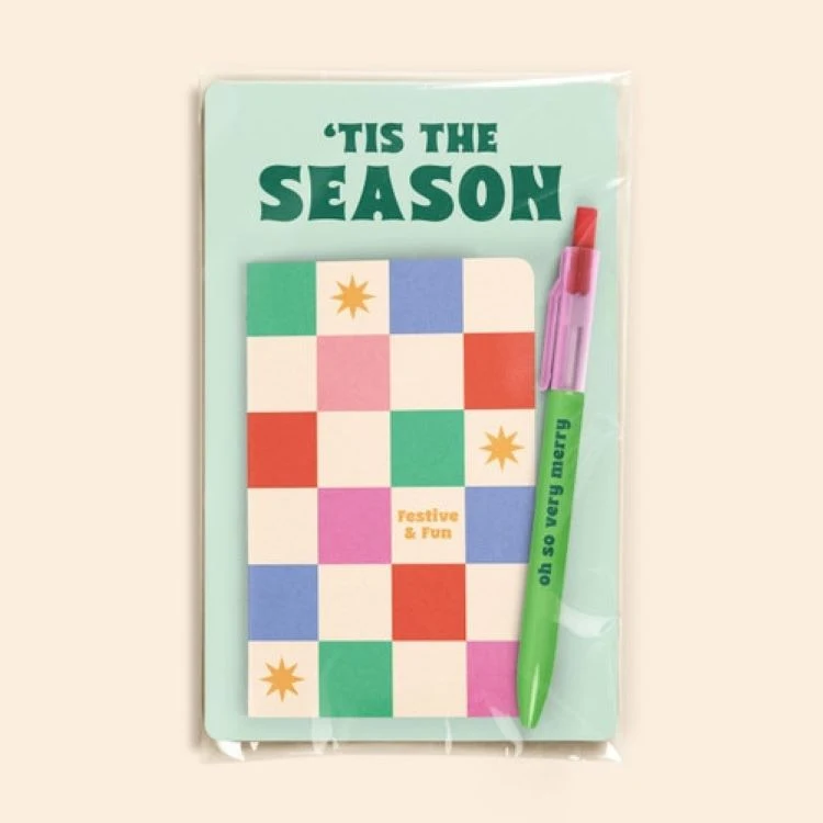 TIS THE SEASON SMALL SEWN JOURNAL + 3-WAY PEN MAILER 1