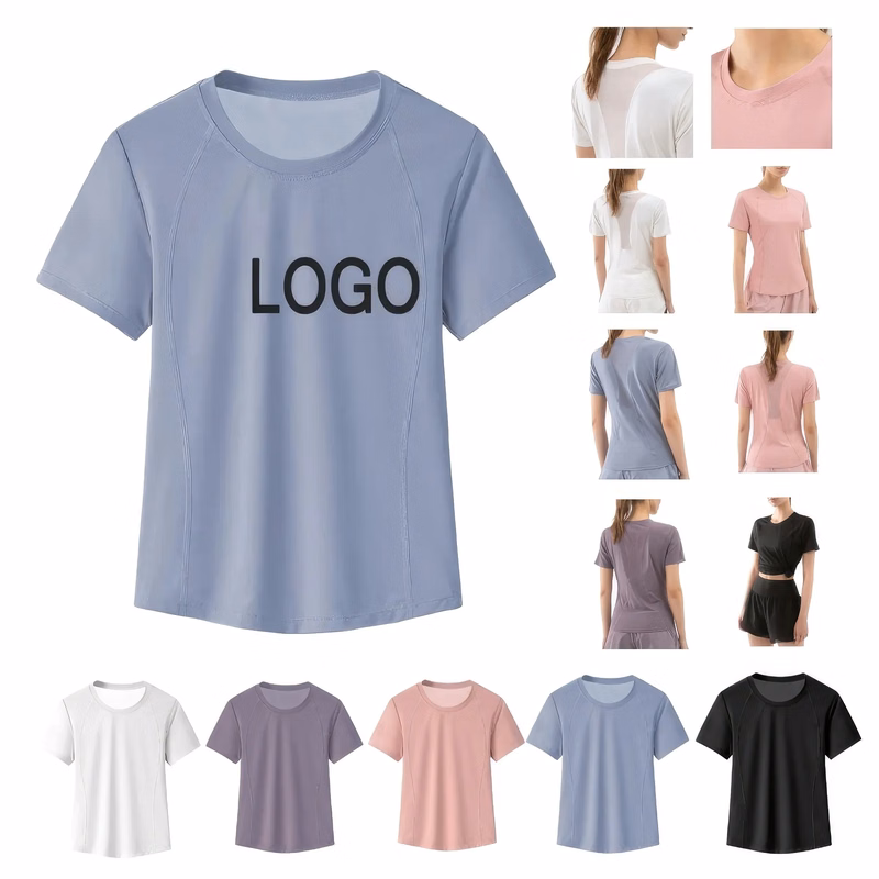 Sport Fitness Workout Quick Dry Yoga Running T-Shirt -Women