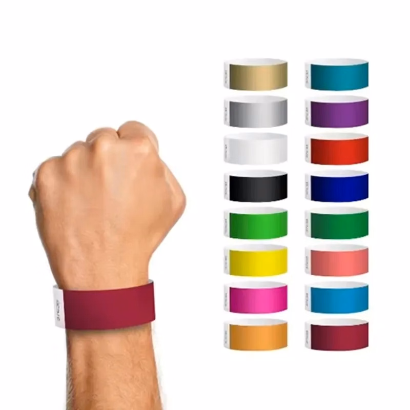 Custom 3/4'' Disposable Paper Wristbands for Events