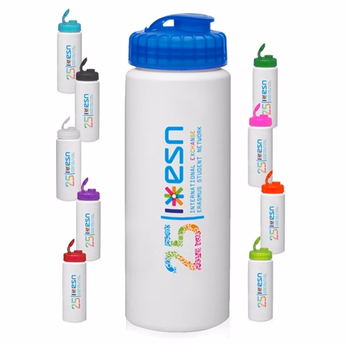 32 oz HDPE Plastic Water Bottle with Sipper Lid