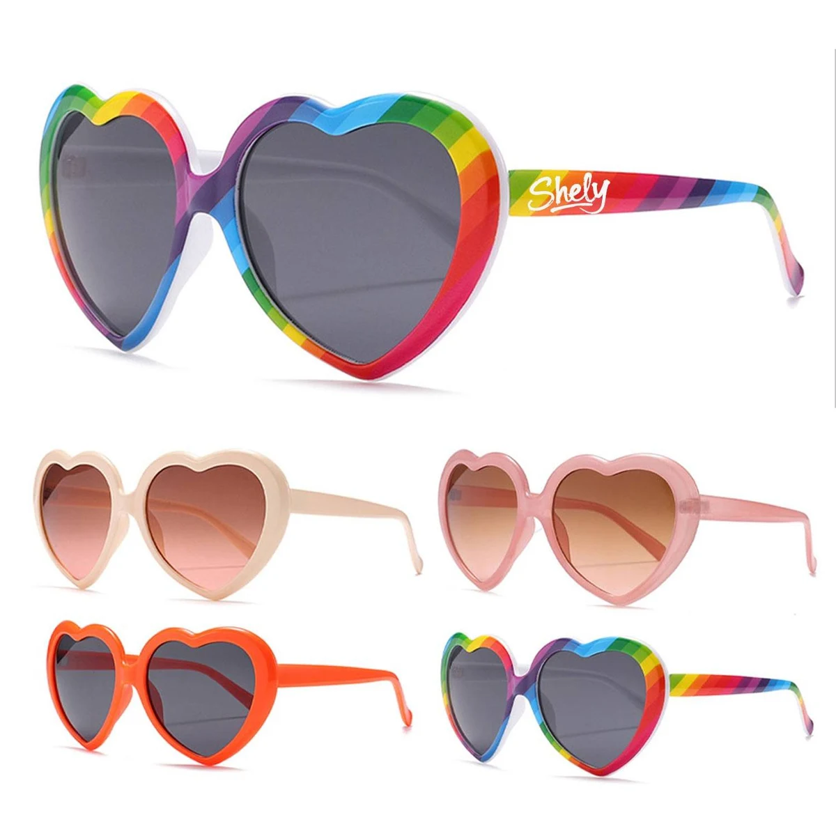 Oversize UV Protection Heart Shaped Sunglasses 1