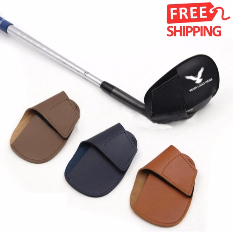Leather Golf Iron Head Covers Set
