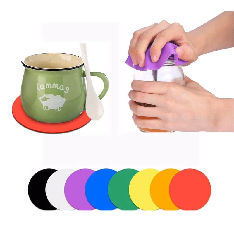 Silicone Round Kitchen Coaster Jar Opener