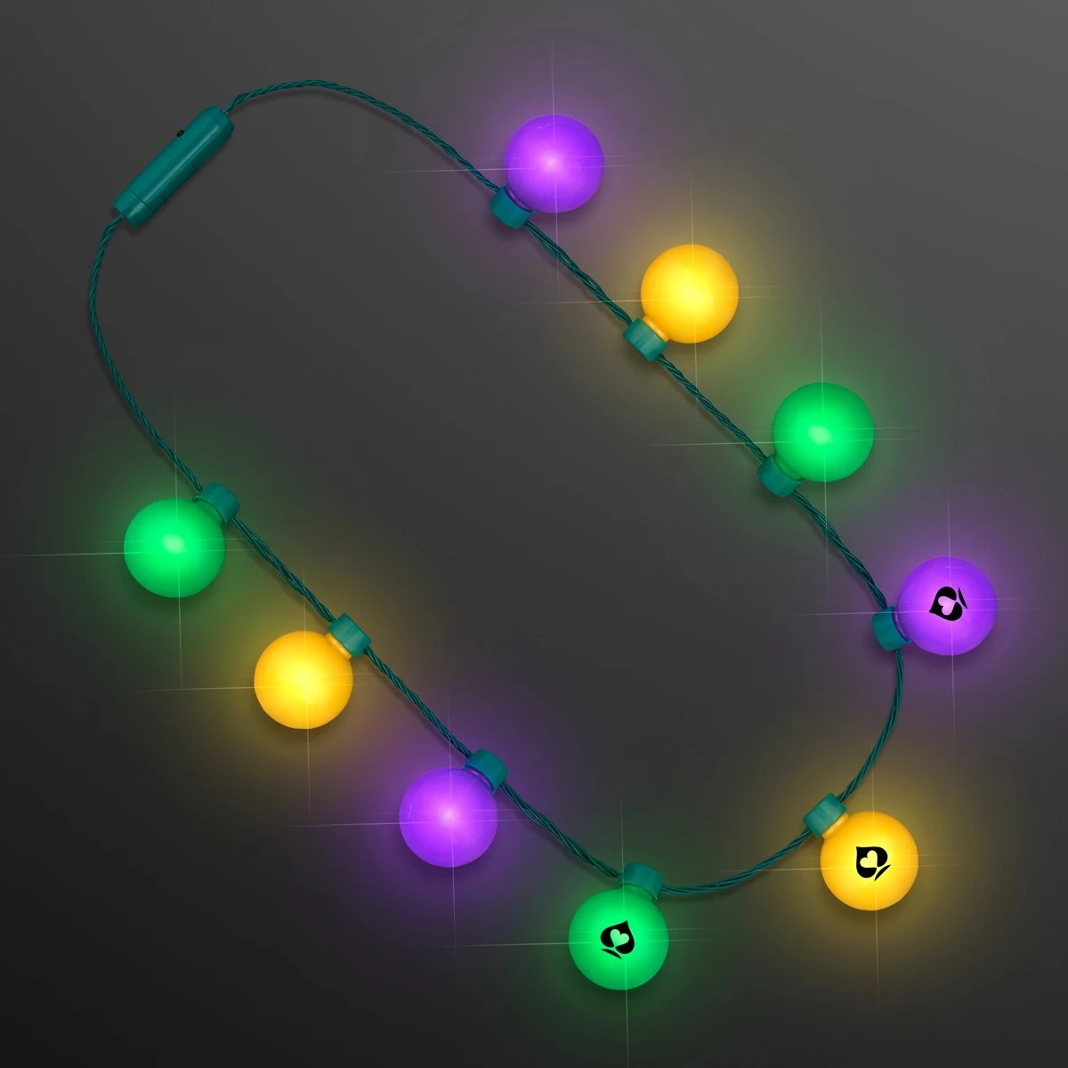 Mardi Gras Light Globes Party Necklace 1
