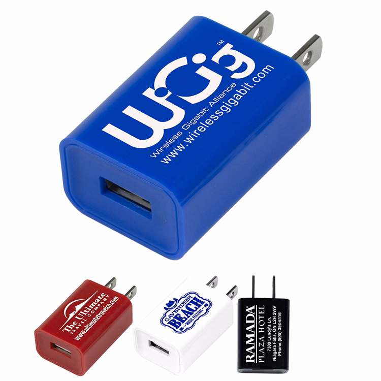 "Hamburg" UL Listed USB Wall Charger & AC Adaptor - Spot Color