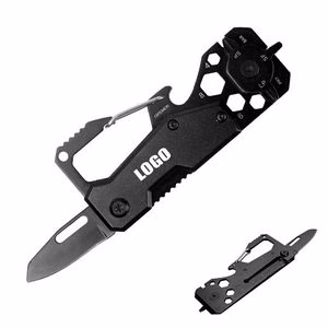 Multi Function Knife Tool Stainless Steel With Carabiner Keychain