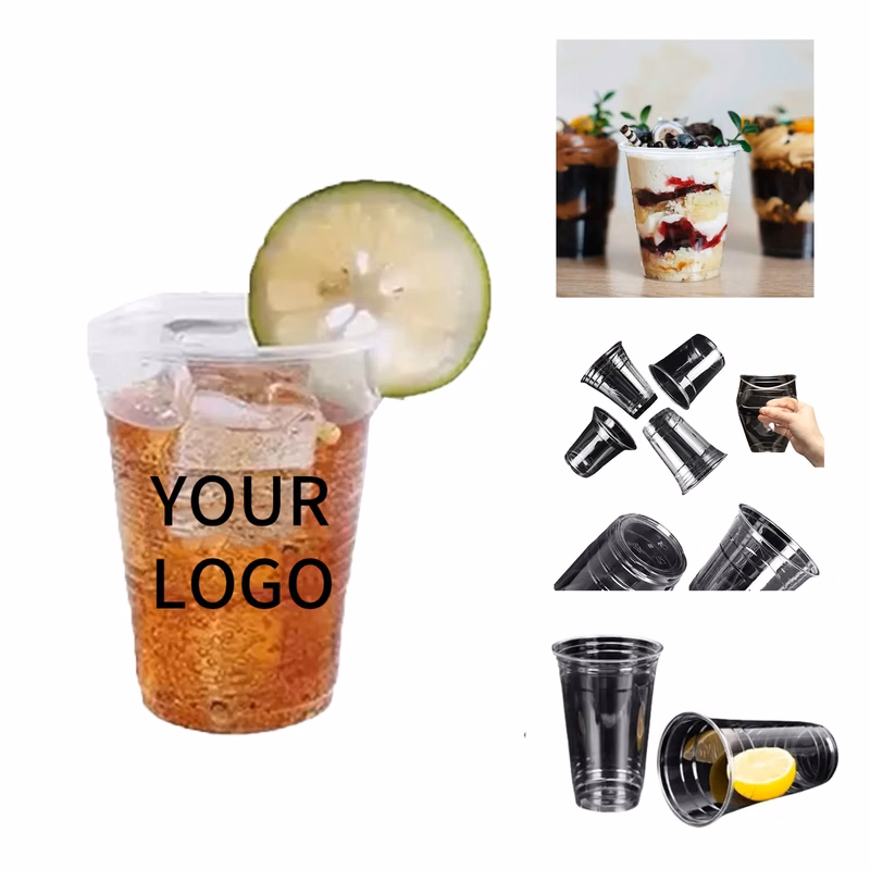 Durable 12oz Square Plastic Cup Compact Lightweight Build