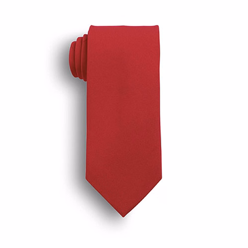 57" Red Polyester Poplin Uniform Tie