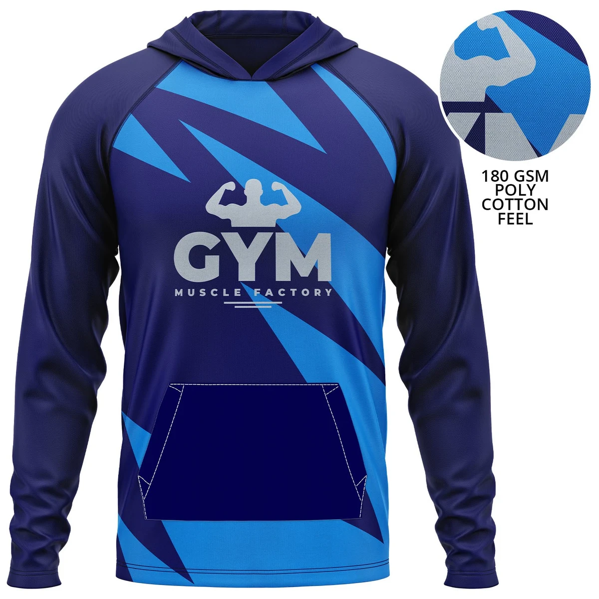 Unisex 180 GSM Jersey Knit Cotton Feel Sublimation Hoodie w/ Kangaroo Pocket 1
