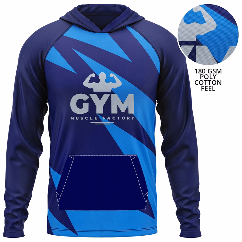 Unisex 180 GSM Jersey Knit Cotton Feel Sublimation Hoodie w/ Kangaroo Pocket