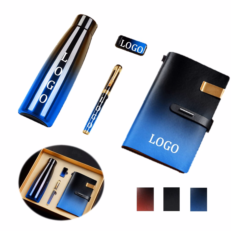 Tumbler And Notebook Pen Flash Drive Gift Set