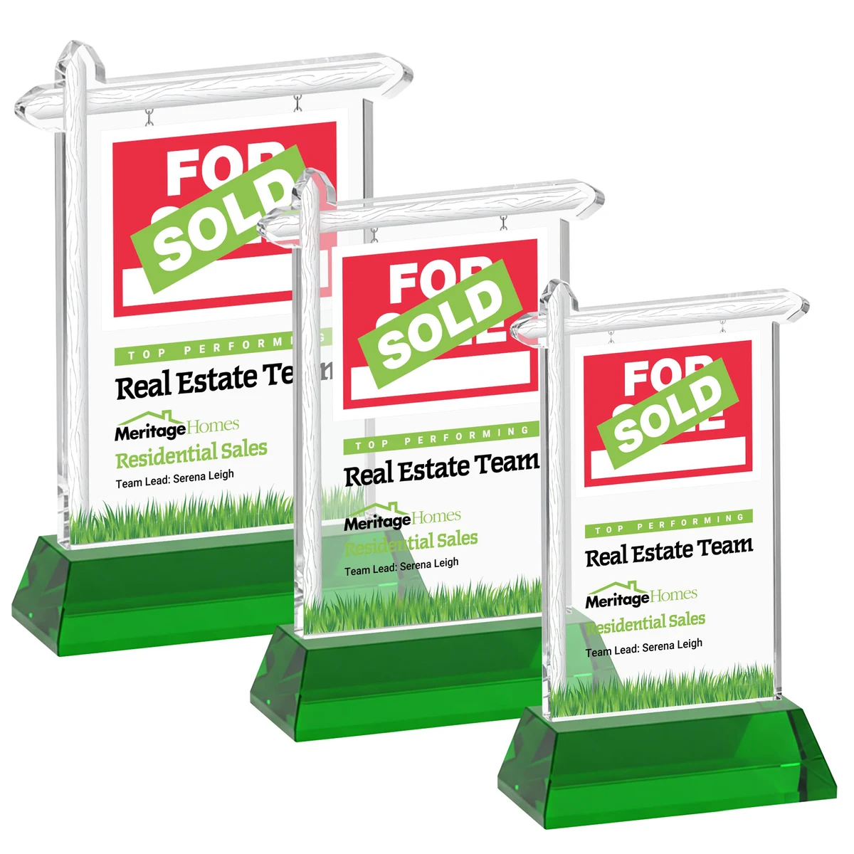 Real Estate VividPrint™ Award on Hartford Base - Green 1