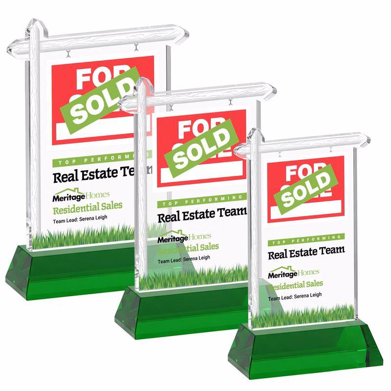 Real Estate VividPrint™ Award on Hartford Base - Green