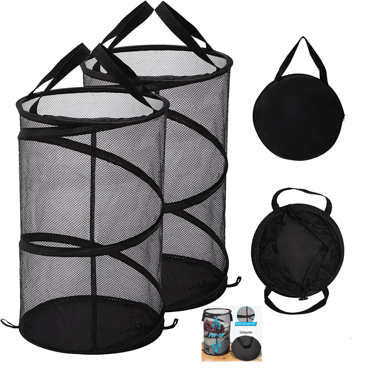Collapsible Mesh Laundry Basket 1