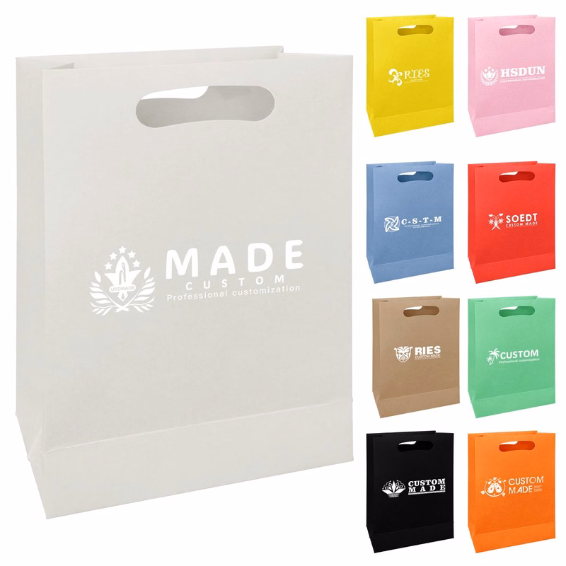 250gsm Vertical White Cardboard Tote Bag