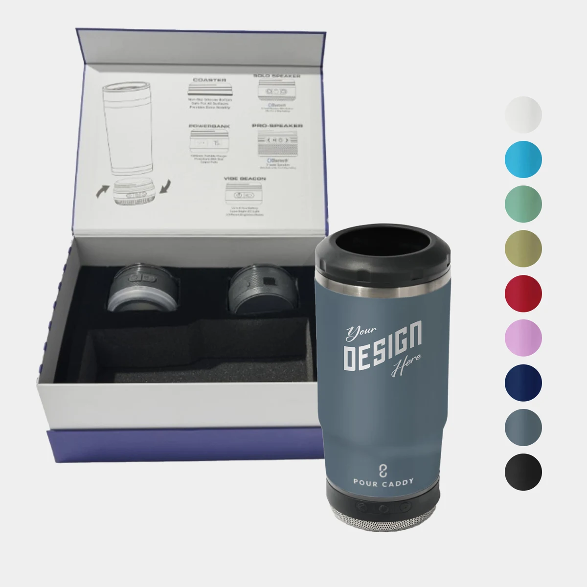 Pour Caddy® Vibe Chill & Brew 14 Oz. Tumbler Gift Set 1