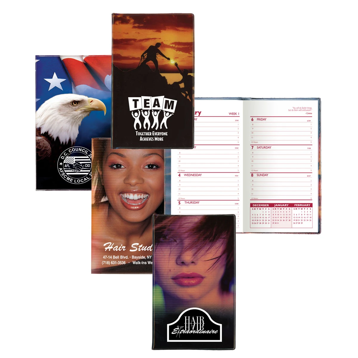 Stock Full Color Teamwork Cover Weekly Planner w/ 1 Color Insert - No Map 1