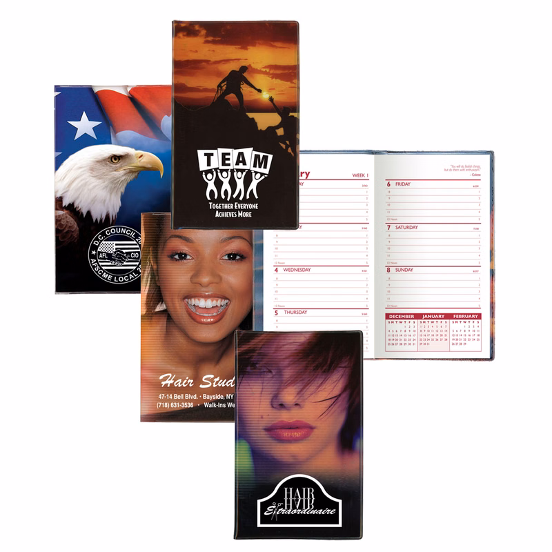 Stock Full Color Teamwork Cover Weekly Planner w/ 1 Color Insert - No Map