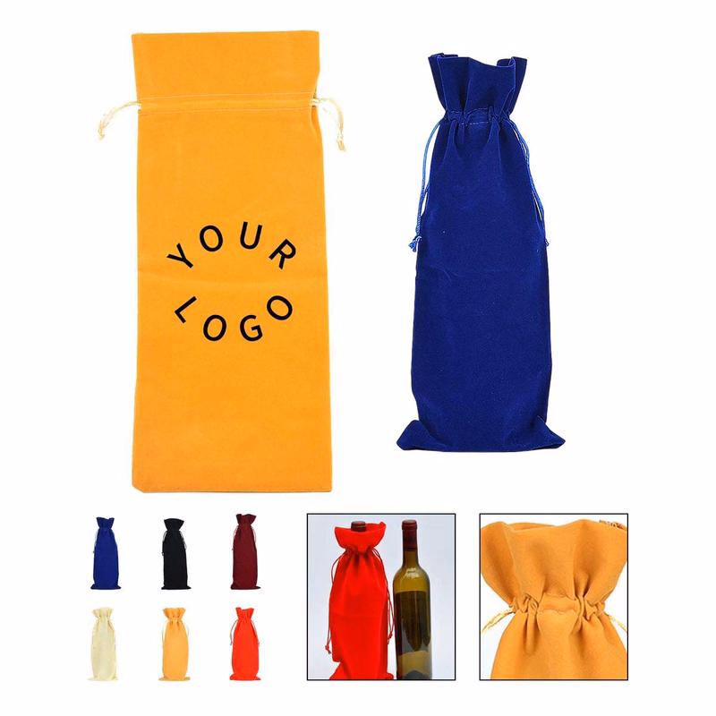 Soft Velvet Tote for Champagne or Wine Bottles