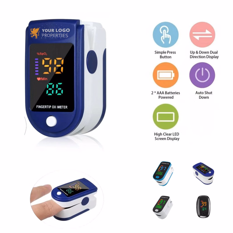 MOQ 50 Digital Fingertip Pulse Oximeter with LED Display for Health Monitoring