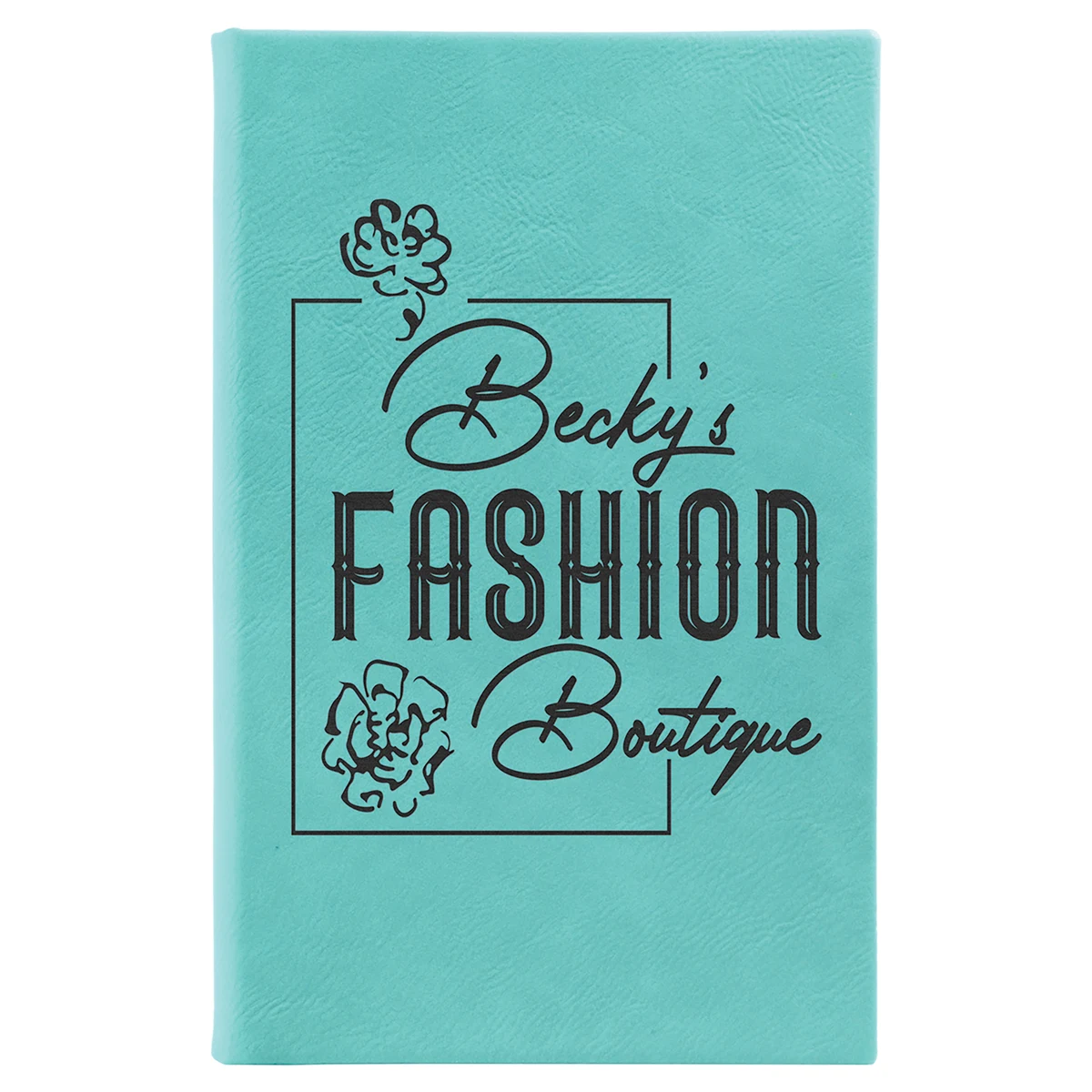 5 1/4" x 8 1/4" Teal Leatherette Sketch Book-Unlined Paper 1
