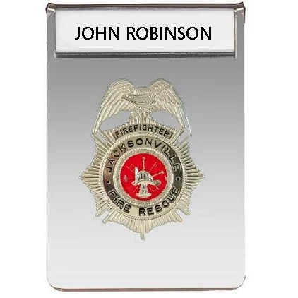 Acrylic Clear Pocket Badge with one plate. 1