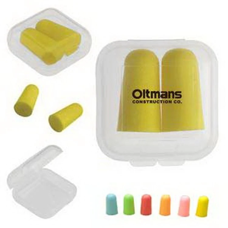 Bullet shape Ear plug with plastic case 1