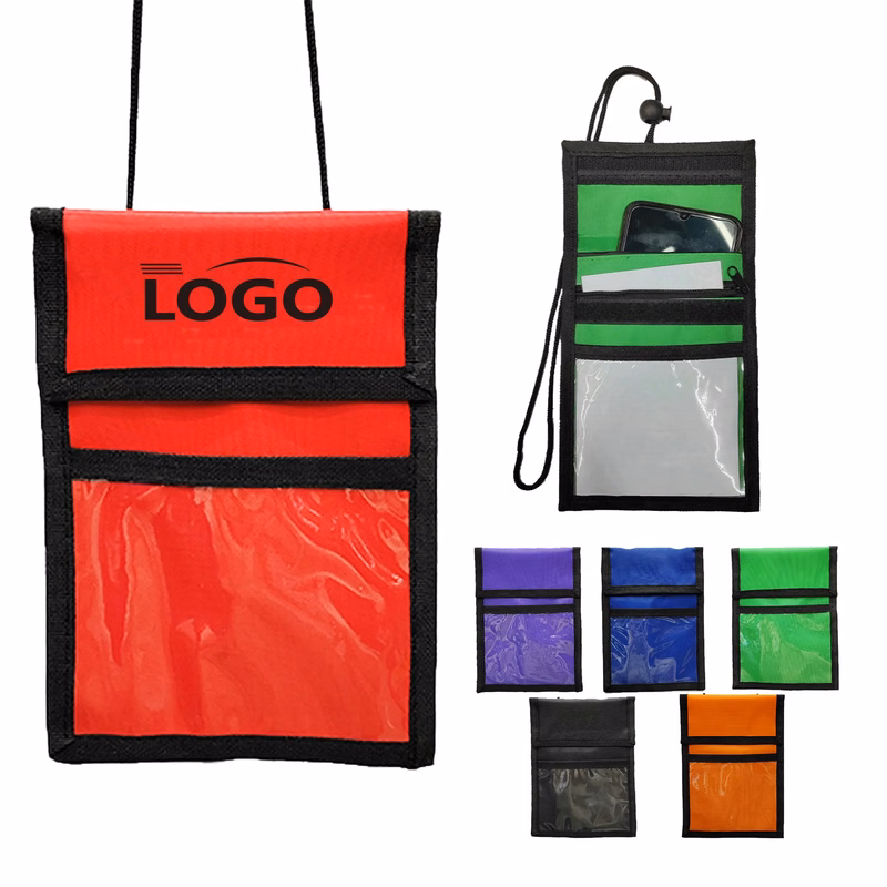 Nylon Neck Wallet Custom Branding Lanyard Badge