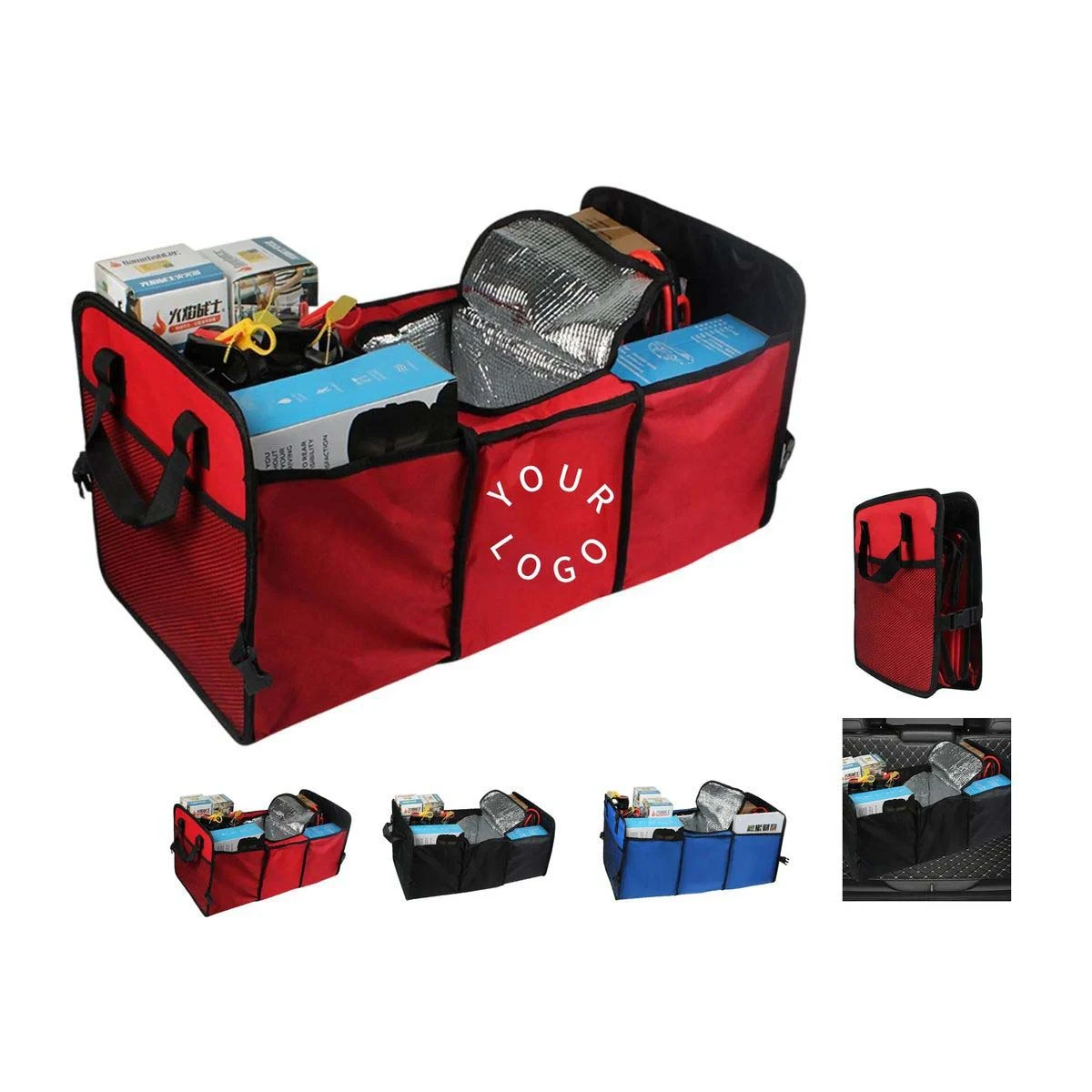 Oxford Car Trunk Organizer with Cooler 1