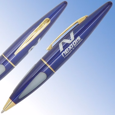 BLUE TORPEDO CIGAR BALL PEN