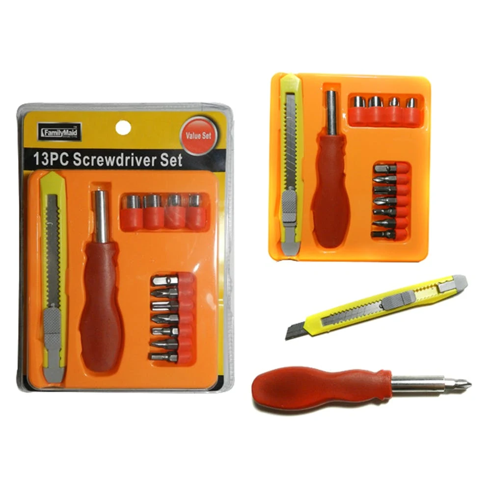 Screwdriver & Box Cutter Sets - Assorted Tips 13 Pieces 1