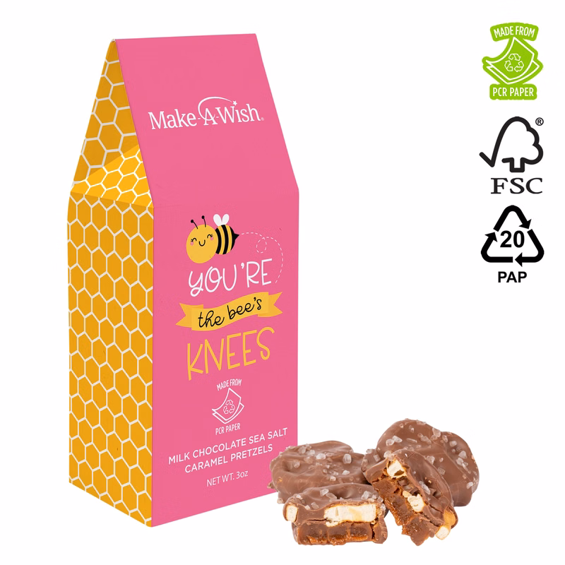 Eco Gable Box- Sea Salt Caramel Pretzels