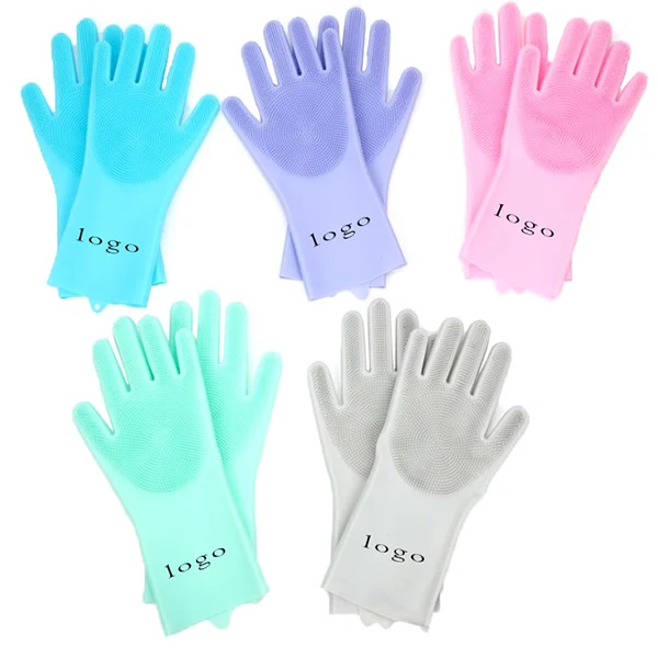 Multifunction Silicone Gloves With Cleaning Brush 1
