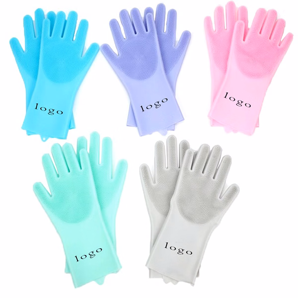 Multifunction Silicone Gloves With Cleaning Brush