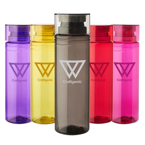 Cylindrical Plastic Water Bottle - Plastic, 30 Oz. 1
