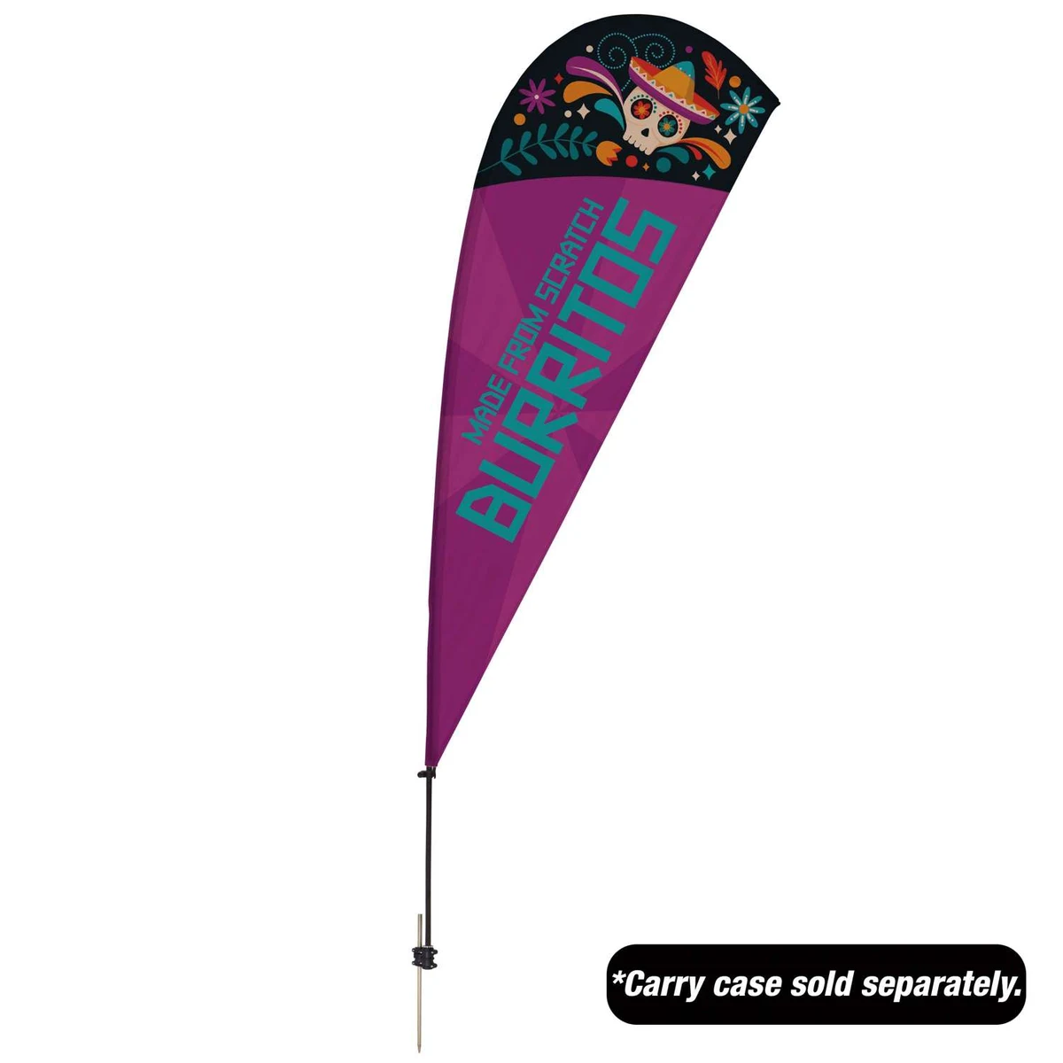 9.5' Value Teardrop Sail Sign Kit (Single-Sided with Value Spike) 1