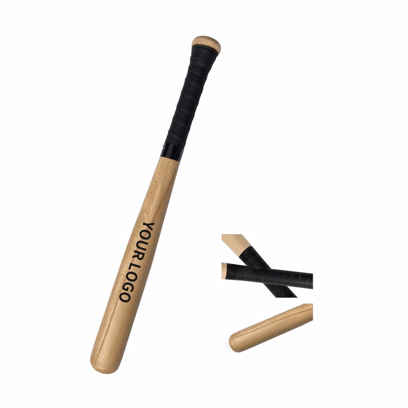 Wood Baseball Bat with Smooth Finish and Balanced Weight