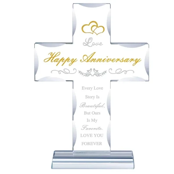 Personalized Standing Crystal Cross 1