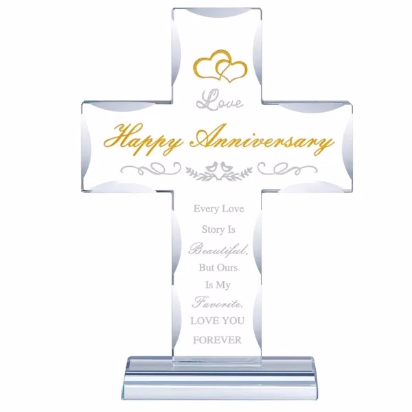 Personalized Standing Crystal Cross