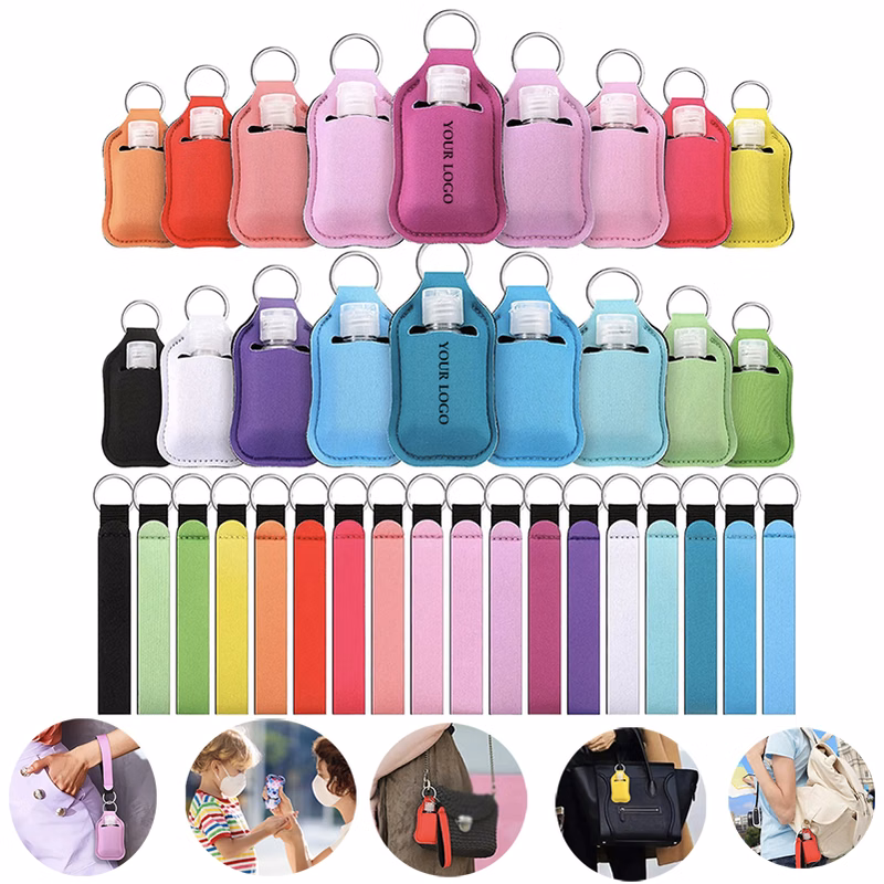 Neoprene Keychain and Hand Sanitizer Holders