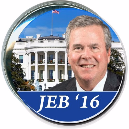 Jeb '16, White House, Political Button